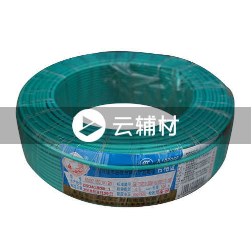 武汉二厂ZCBVR4.0^阻燃电线 绿 100米