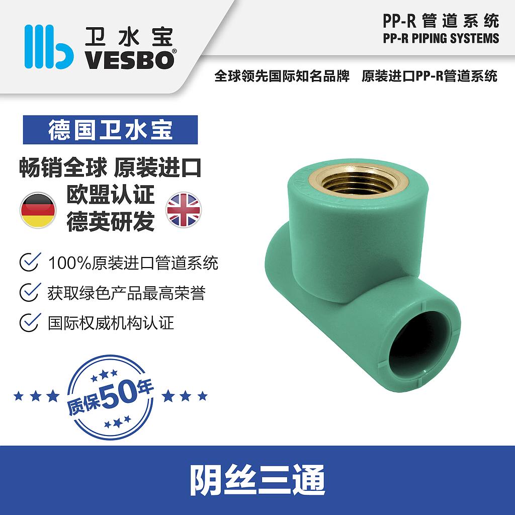 卫水宝 内丝三通25*1/2